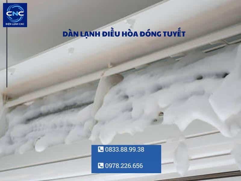 dàn lạnh điều hòa đóng tuyết