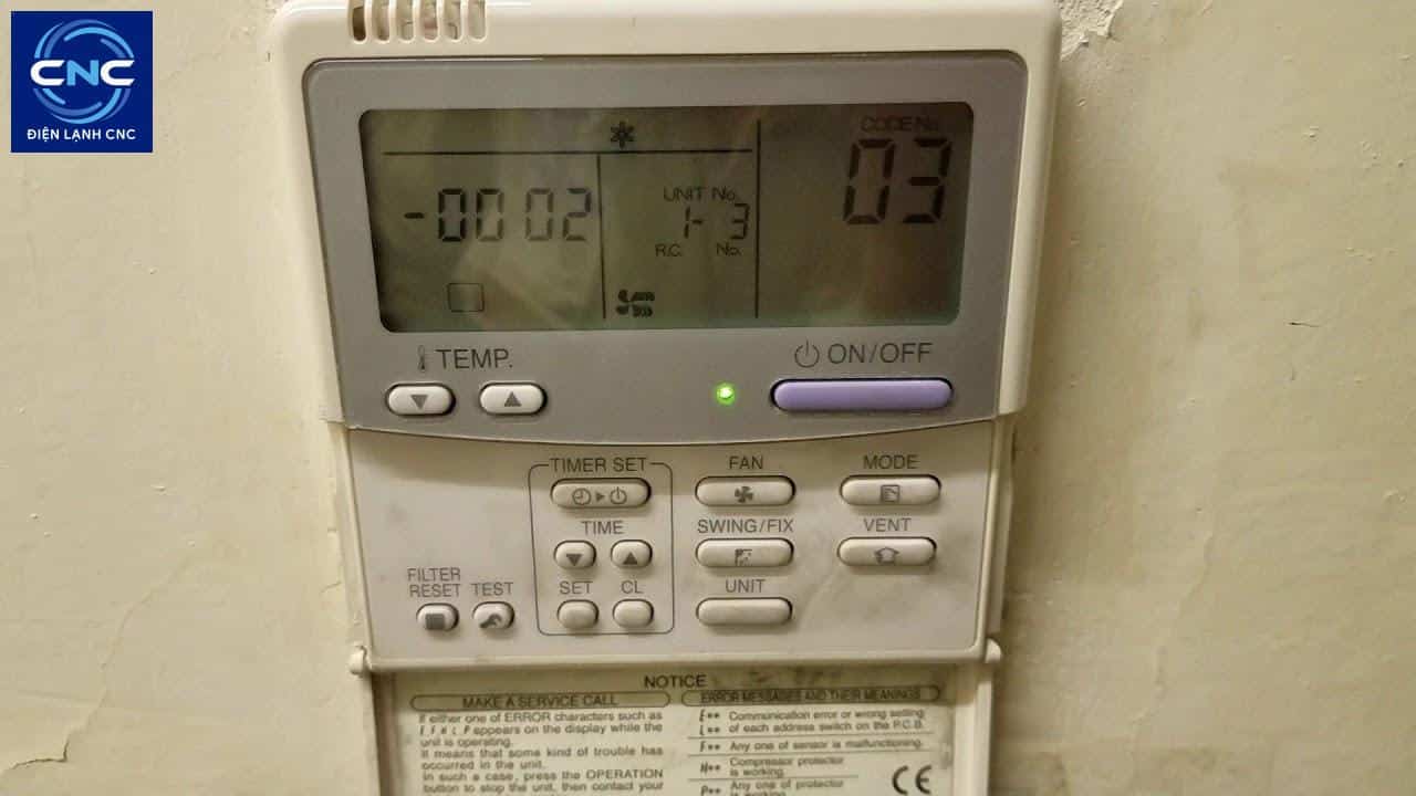 Hình ảnh bảng điều khiển điều hòa vrv toshiba