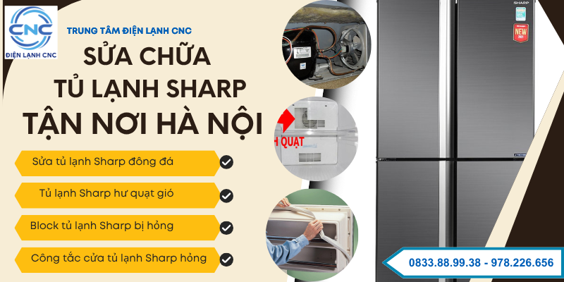 Sửa Chữa Tủ Lạnh Sharp Tại Nhà Hà Nội Uy Tín - Hỗ Trợ 24/7 1 Sửa chữa tủ lạnh Sharp