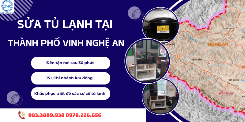 sửa tủ lạnh tại thành phố Vinh Nghệ An