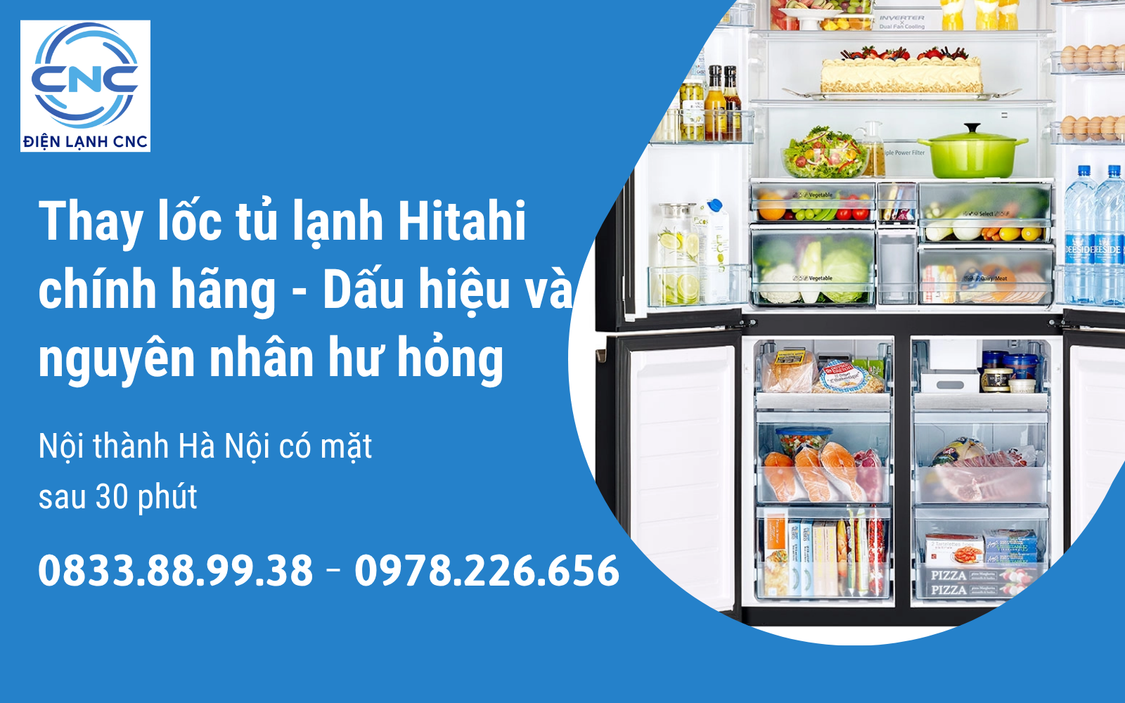 Thay lốc tủ lạnh Hitachi chính hãng